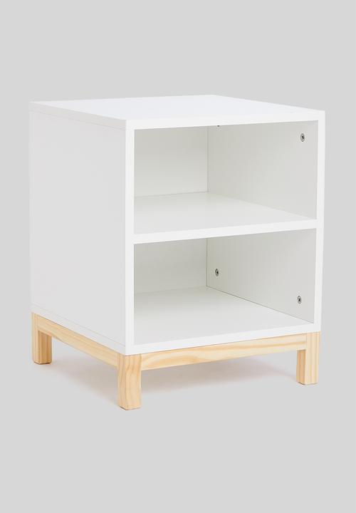Blockhouse - Hugo open bedside table - white