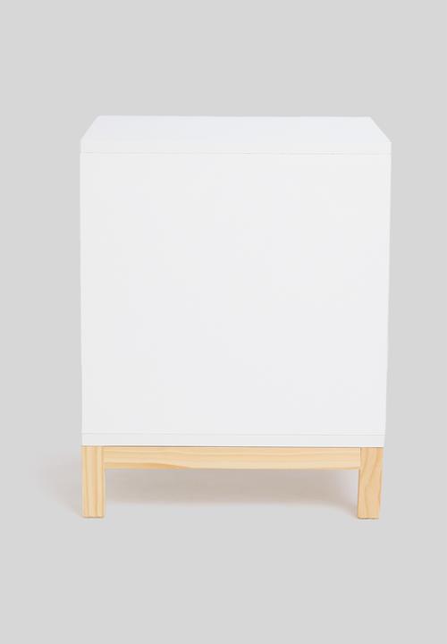 Blockhouse - Hugo open bedside table - white
