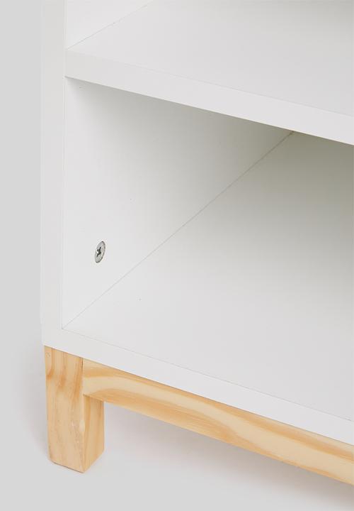 Blockhouse - Hugo open bedside table - white