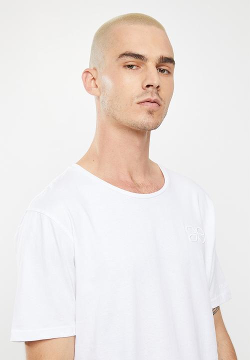 Crosshatch - Graymon white mens self col emboidered ch logo - white