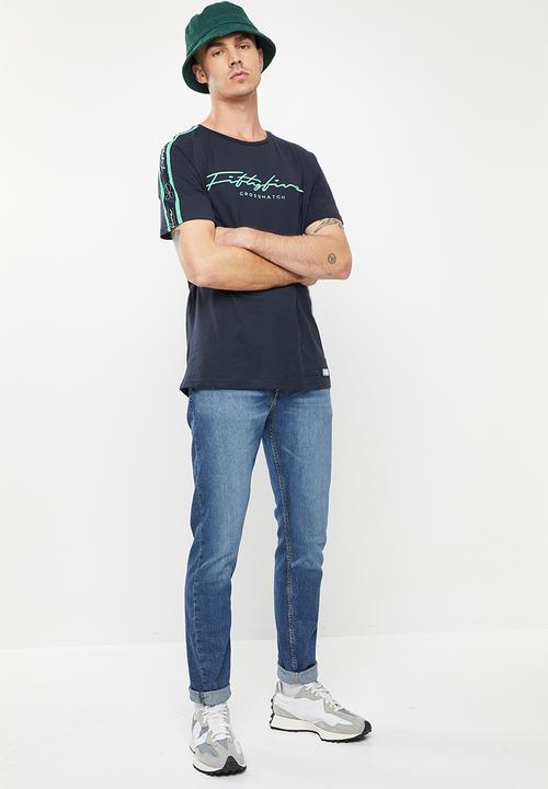 Crosshatch - Trullster ch raglan crew neck - navy