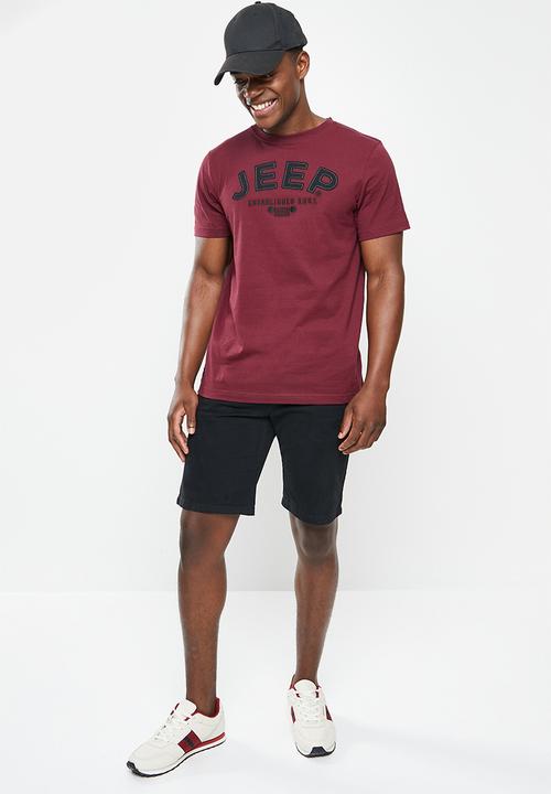 JEEP - Fashion graphics tee-dark plum-jeep
