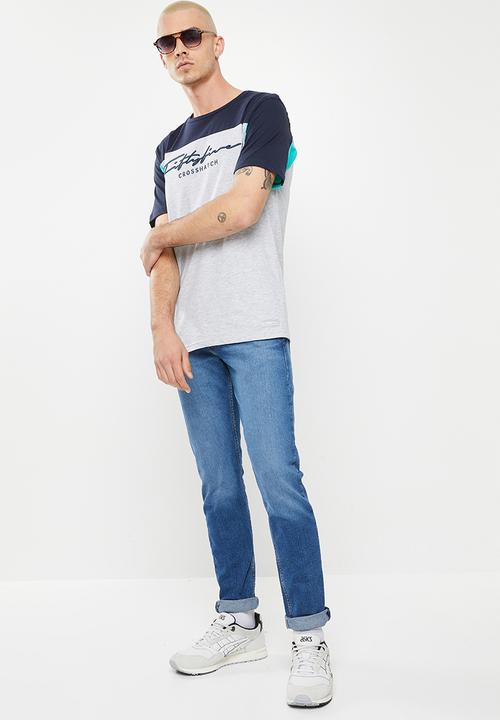 Crosshatch - Kneebury ch crew neck - grey 