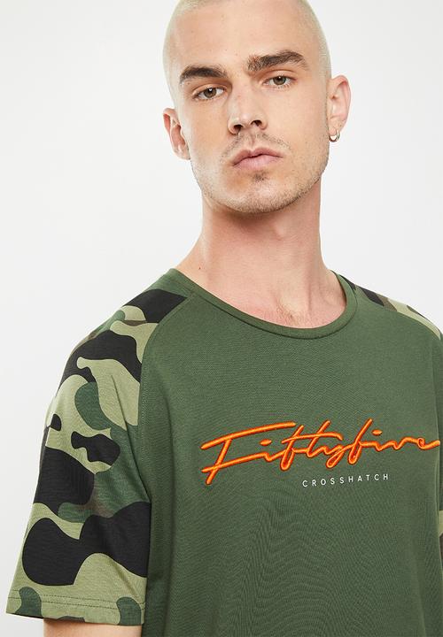 Crosshatch - Brickfort ch raglan crew neck - dark green