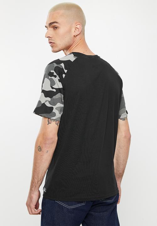 Crosshatch - Brickfort ch raglan crew neck - black