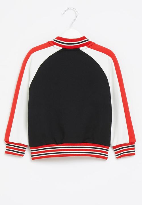 Pop Candy - Boys baseball jacket - black & red