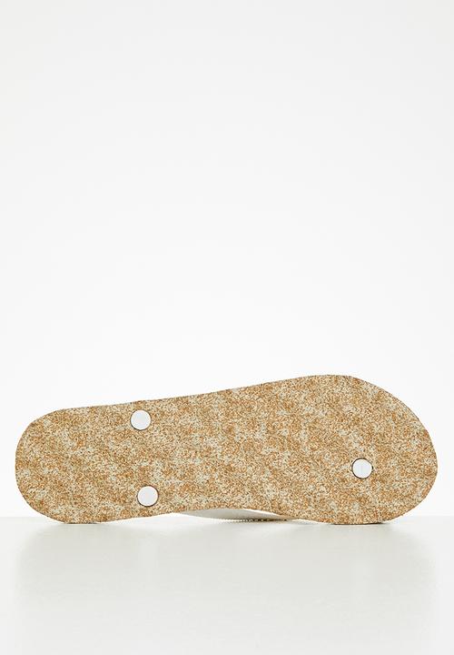 reefer - Cork flip flops - white
