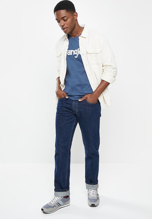 Wrangler - Kabel tee - navy & white