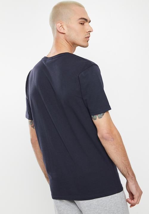 Crosshatch - Meshmore ch crsh raised rubber print tee - navy