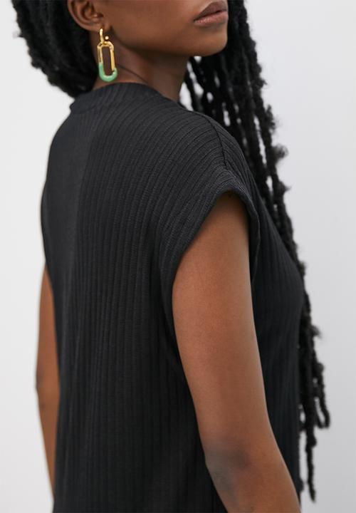 Superbalist - V-neck open back midi - black