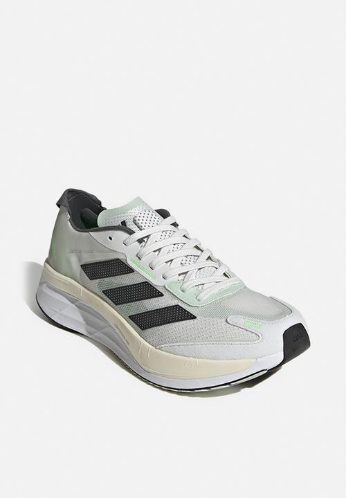 adidas Performance - Adizero boston 11 m - crystal white/night met./linen green