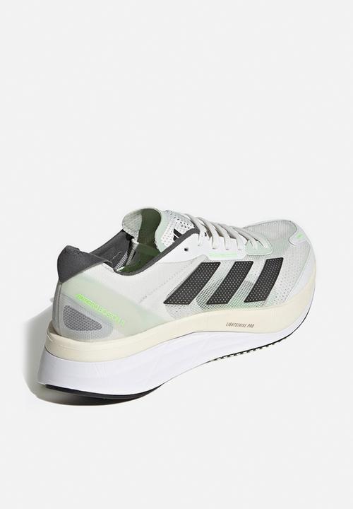 adidas Performance - Adizero boston 11 m - crystal white/night met./linen green