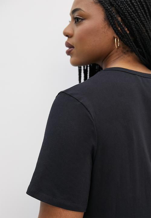 Superbalist - 2 Pack basic fitted crew neck tee - black & white