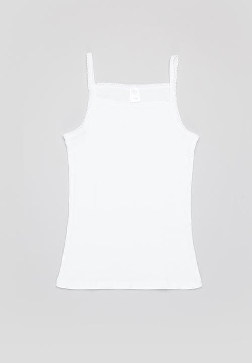 Rebel Republic - 2 Pack cami vest - white/pink