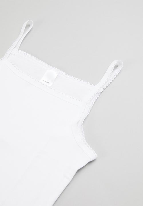 Rebel Republic - 2 Pack cami vest - white/pink