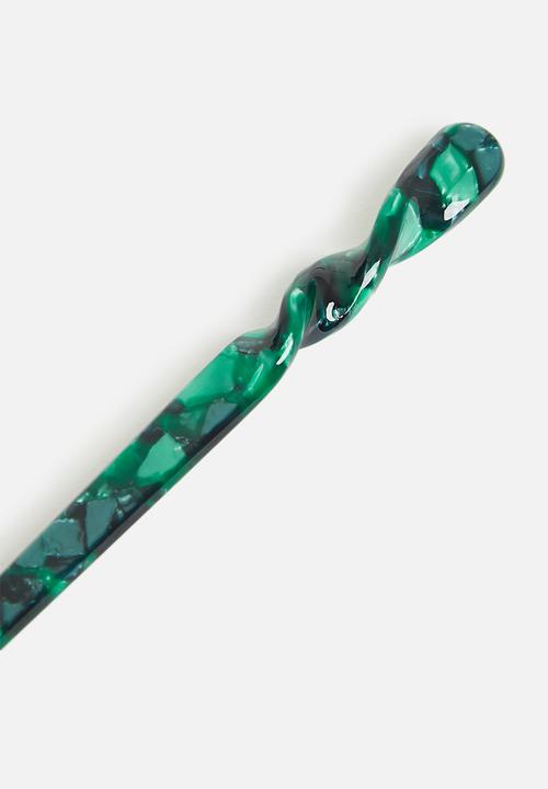 Rubi - Harper hair pin - green marble