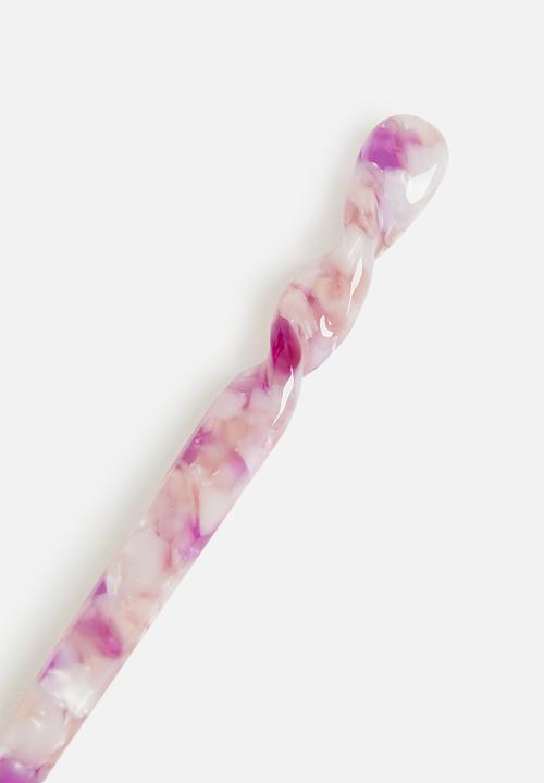 Rubi - Harper hair pin - pink & lilac marble