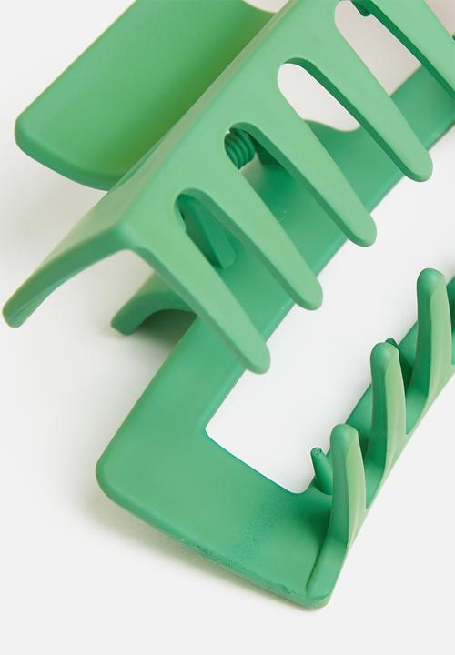 Rubi - Amber hair claw - bright green