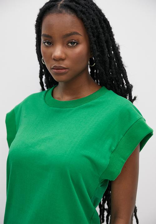 Superbalist - Relaxed grown on sleeve tee - green