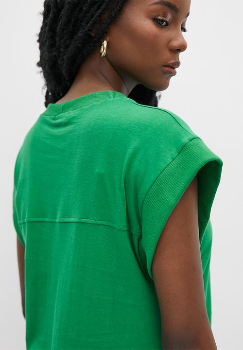Superbalist - Relaxed grown on sleeve tee - green