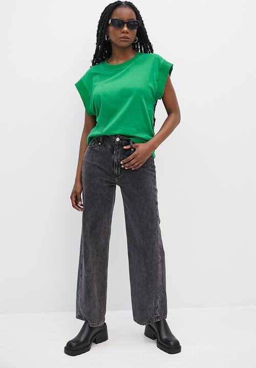 Superbalist - Relaxed grown on sleeve tee - green