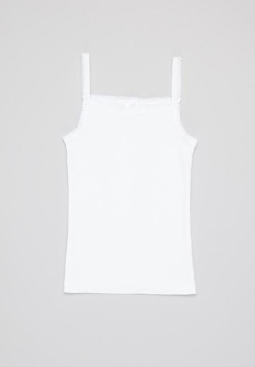 Pop Candy - 2 Pack cami vest - white & pink