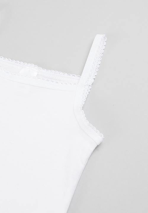 Pop Candy - 2 Pack cami vest - white & pink