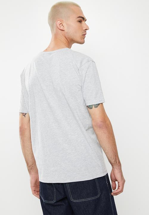 Crosshatch - Meshmore ch crsh raised rubber print tee - grey 
