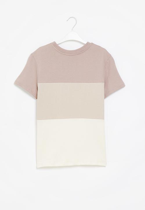 Superbalist - Colour block T-shirt - brown 