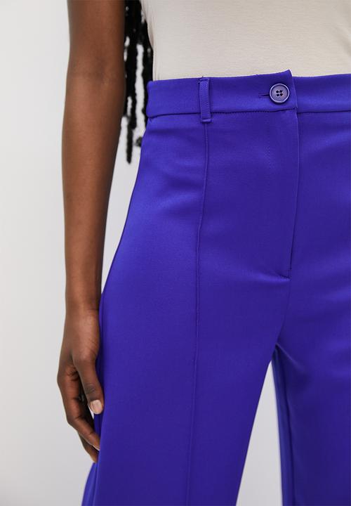 VELVET - Co-ord formal wide leg trouser - blue