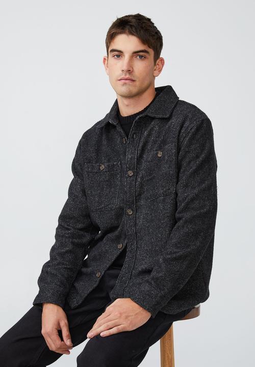 Cotton On - Heavy overshirt - washed black