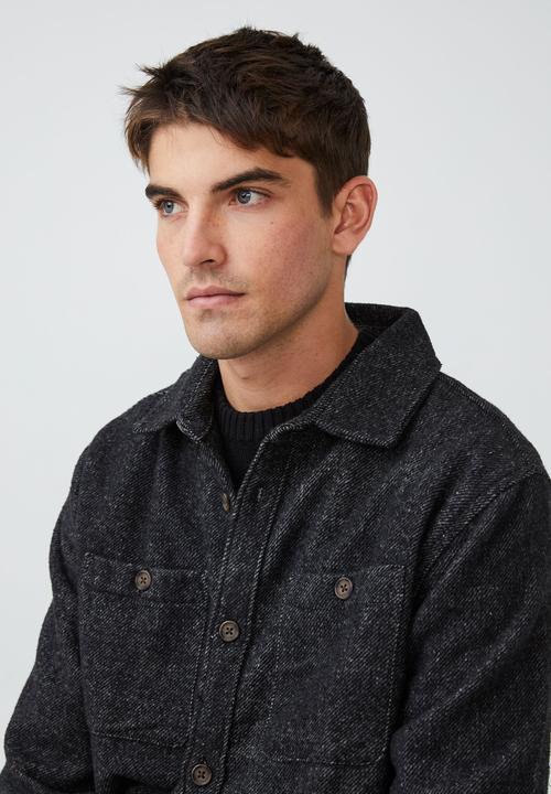 Cotton On - Heavy overshirt - washed black