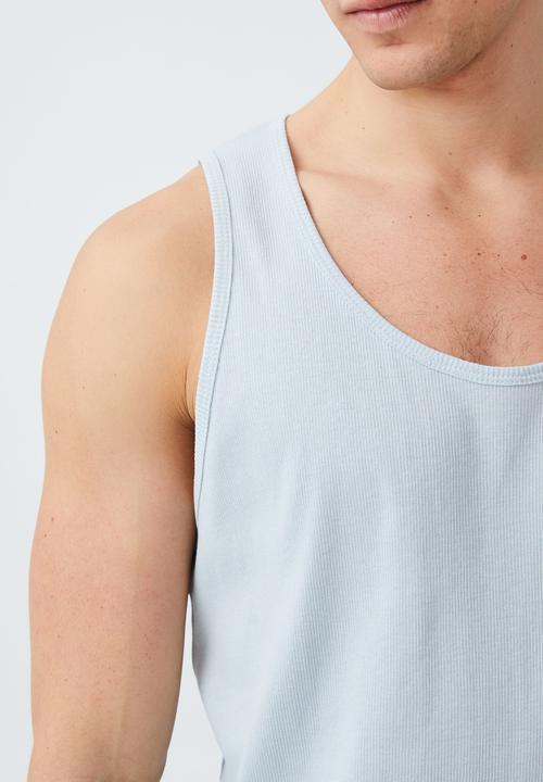 Cotton On - Loose fit rib tank - blue haze