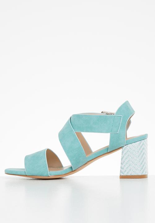 Butterfly Feet - Nicolsen 2 ankle tie block heel - blue