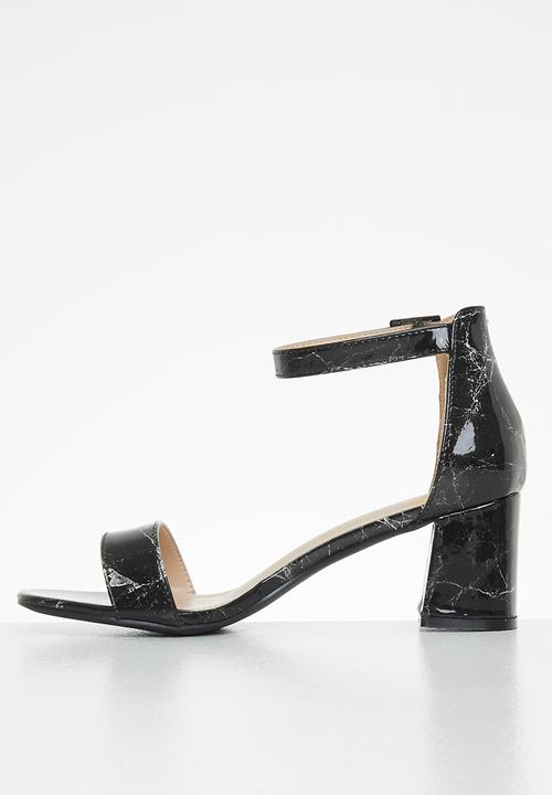 Butterfly Feet - Graphite 1 ankle tie block heel - black