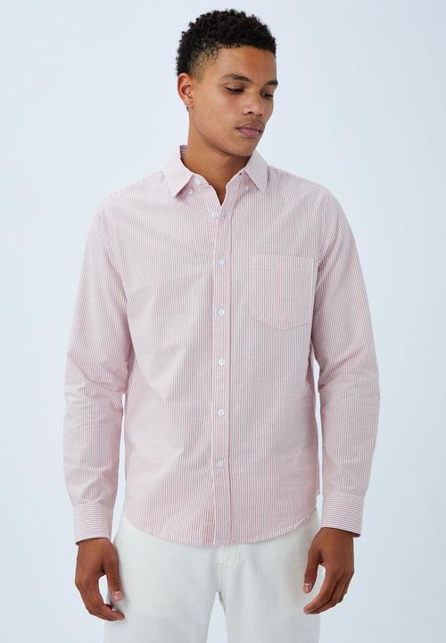 Cotton On - Mayfair long sleeve shirt - rose stripe