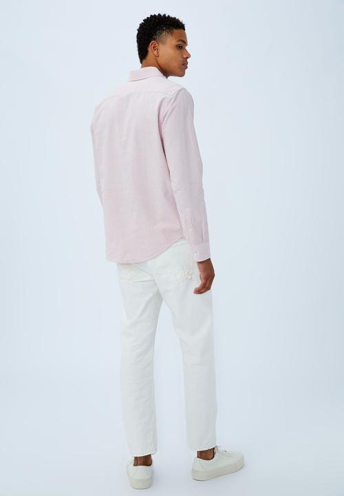 Cotton On - Mayfair long sleeve shirt - rose stripe