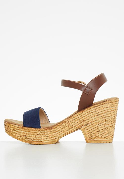 Butterfly Feet - Celine 1 espadrille block heel - navy
