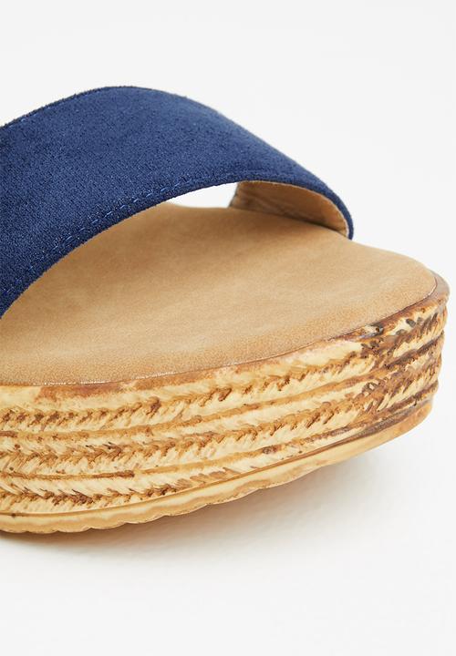 Butterfly Feet - Celine 1 espadrille block heel - navy