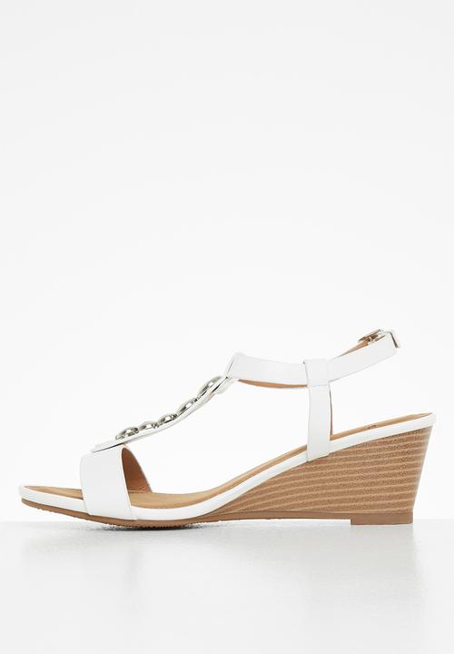 Butterfly Feet - Shani 2 wedge heel - white