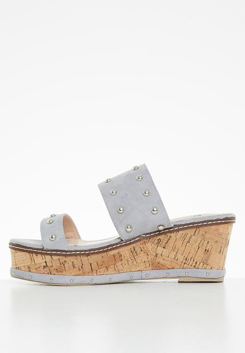 Butterfly Feet - Aisha 1 mule wedge heel - grey
