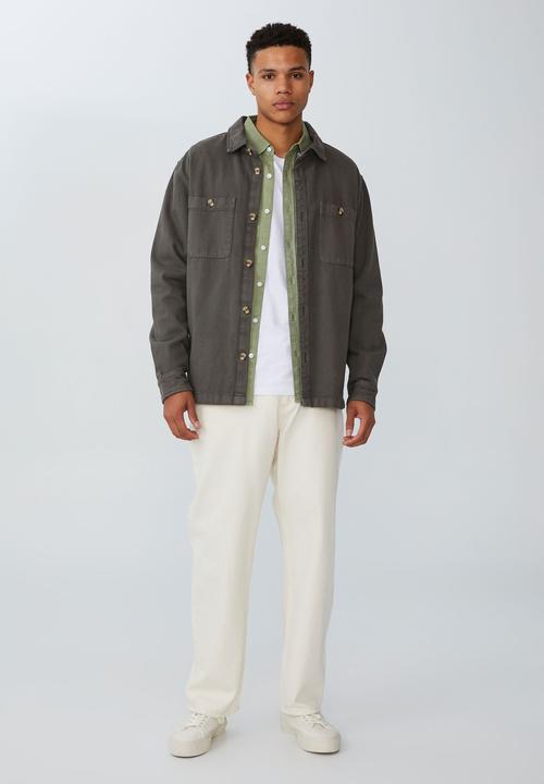 Cotton On - Mayfair long sleeve shirt - vintage sage