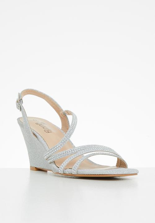 Butterfly Feet - Marly 3 wedge heel - silver