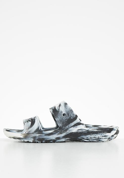 Crocs - Classic crocs marbled sandal - white & black
