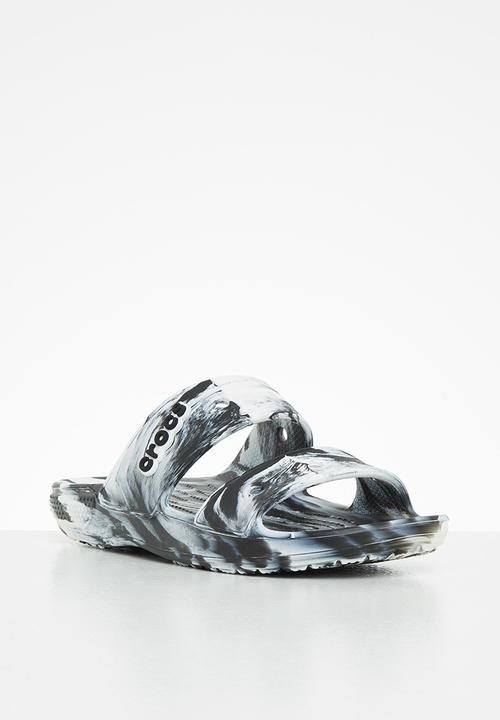 Crocs - Classic crocs marbled sandal - white & black