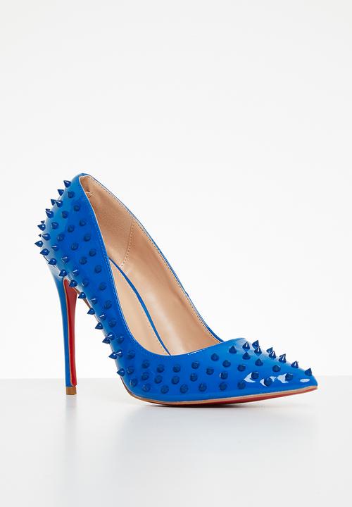 Miss Black - Killer3 barely there court heel - blue