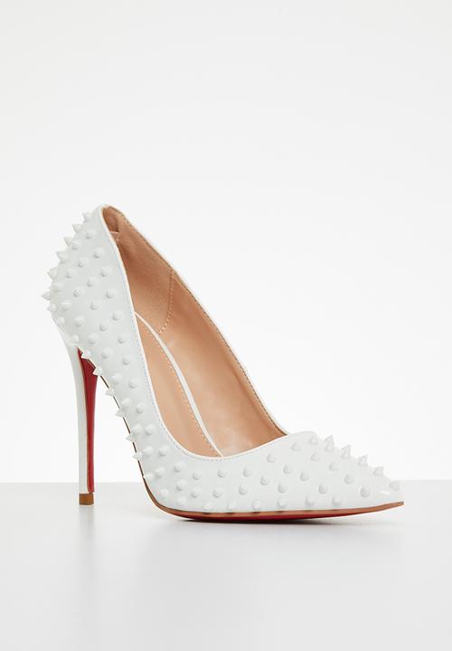 Miss Black - Killer3 barely there court heel - white