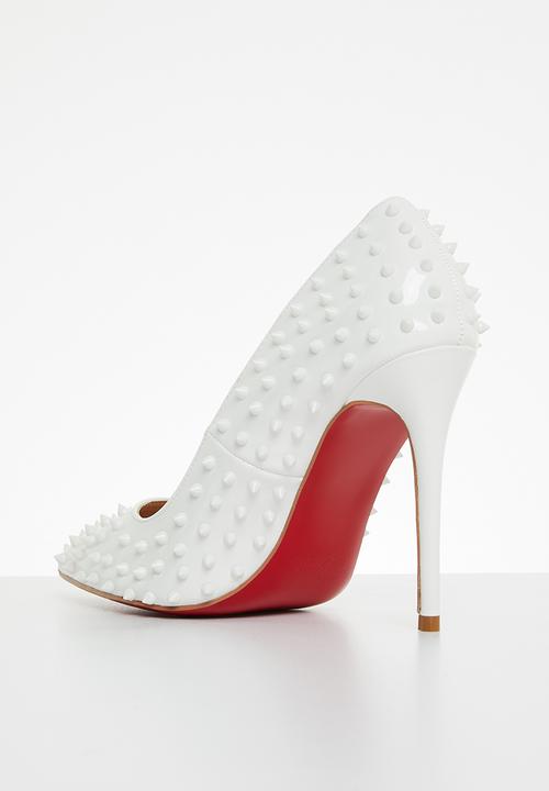 Miss Black - Killer3 barely there court heel - white