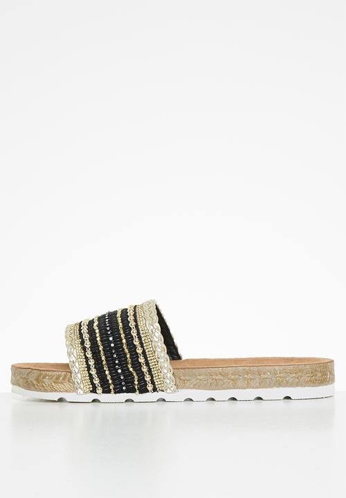 Butterfly Feet - Amaia 1 espadrille slide - black