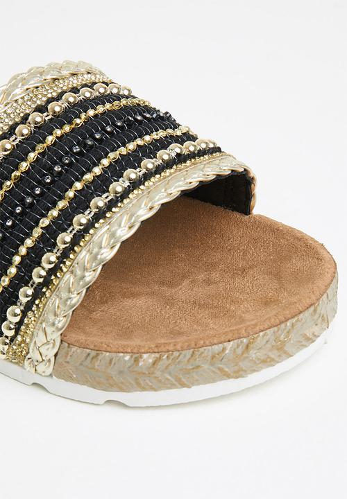 Butterfly Feet - Amaia 1 espadrille slide - black